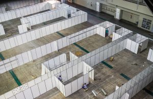 Estrutura do hospital de campanha, no Expominas, será entregue na sexta-feira (3/4)