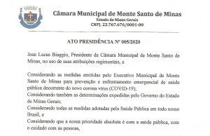 ATO PRESIDÊNCIA Nº 005/2020