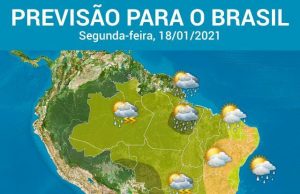 Segunda-feira abafada e com temporais no Brasil