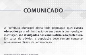 Comunicado de alerta à população