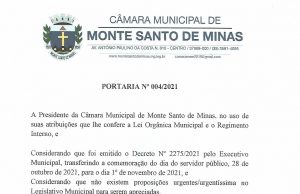 Portaria Nº 004/2021
