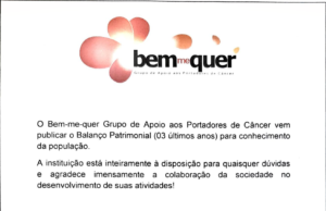 Esclarecimento a população Bem-me-quer