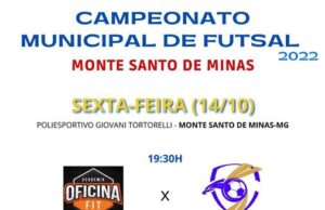 Começa o Campeonato Municipal de Futsal de Monte Santo de Minas!