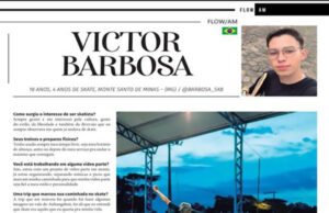 Barbosa, jovem skatista monte-santense, é destaque principal em Revista de Skate do Brasil