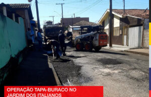 Prefeitura de Monte Santo de Minas realiza operação tapa-buraco em todos os bairros da cidade