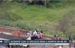 Motorista de carro de prefeitura e mulher de paciente estão entre os mortos de acidente na Fernão Dias
