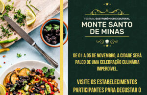 Neste domingo (5/11) tem Festival Gastronômico e Cultural em Monte Santo de Minas