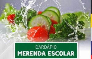 Divulgação do cardápio da merenda escolar de acordo com a Lei nº 2.439/2022.