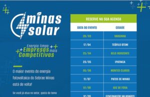 Sebrae Minas divulga calendário de eventos do Minas Solar em 2024