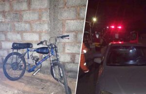 Colisão entre bicicleta motorizada e automóvel, deixa adolescente ferido na Vila Ipê