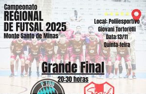 Monte Santo de Minas sedia a grande final do Campeonato Regional de Futsal 2025