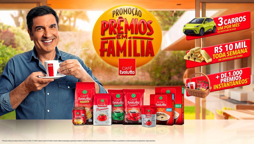Café Evolutto lança nova edição de promoção com sorteio de carros elétricos, prêmios semanais de R$ 10 mil e mais de mil prêmios instantâneos