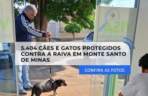 Vacinação contra a raiva imuniza mais de 5 mil pets em Monte Santo de Minas